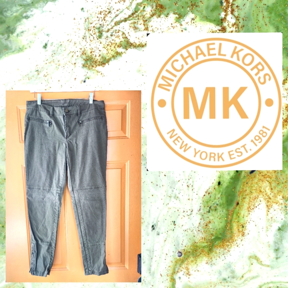 MICHAEL KORS Moto Army Green Pants